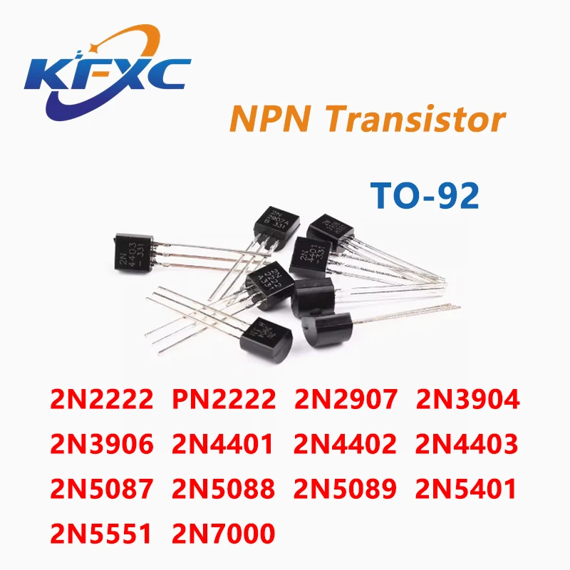 

(10-50pcs) 100% New 2N3904 2N3904 2N3906 2N2907 2N4401 2N4402 2N4403 2N2222 PN2222 2N5401 2N5551 2N5087 2N5088 2N5089 TO-92