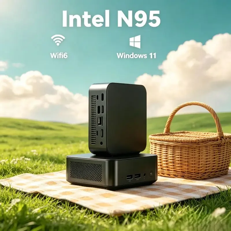

Mini PC Core N95, 16GB SSD, Win11, WiFi6, 4K, Space-friendly Layout, Easily Deployed for Family and All Kinds of Office Work