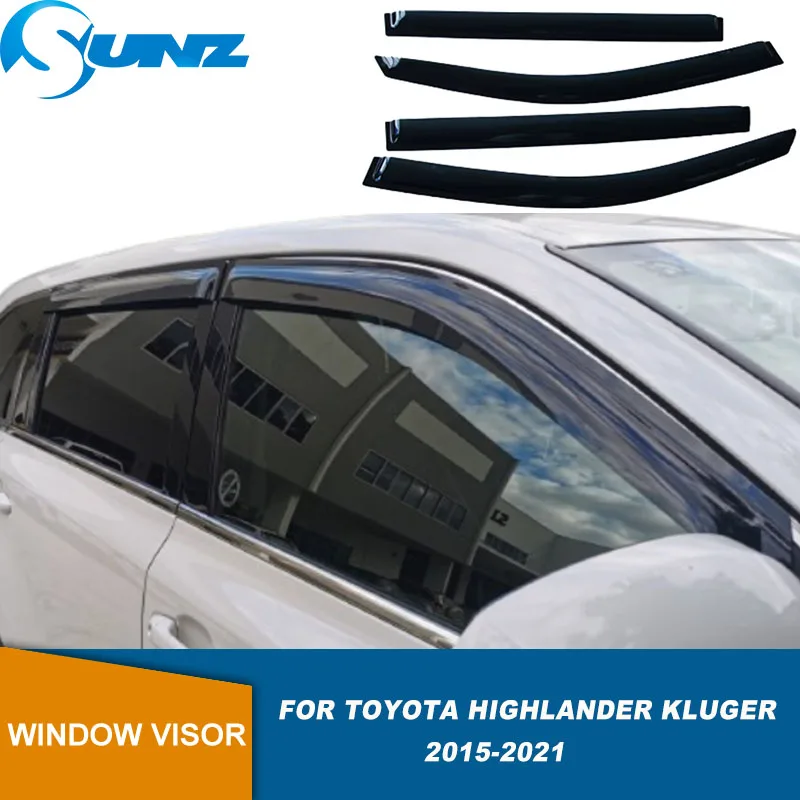 

Оконный козырек для Toyota Highlander Kluger MK3-XU50 2015 2016 2017 2018 2019 2020 2021, дефлекторы боковых окон, защита от солнца и дождя