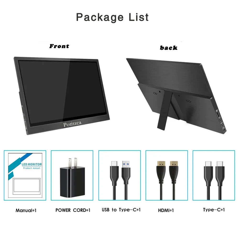 Imagem -06 - Polegada Monitor Portátil 1366*768 60hz Touchscreen Monitor Hdmi Porta Monitor de Viagem Display Lcd para Raspberry pi Ps3 Ps4 Xbox 11.6