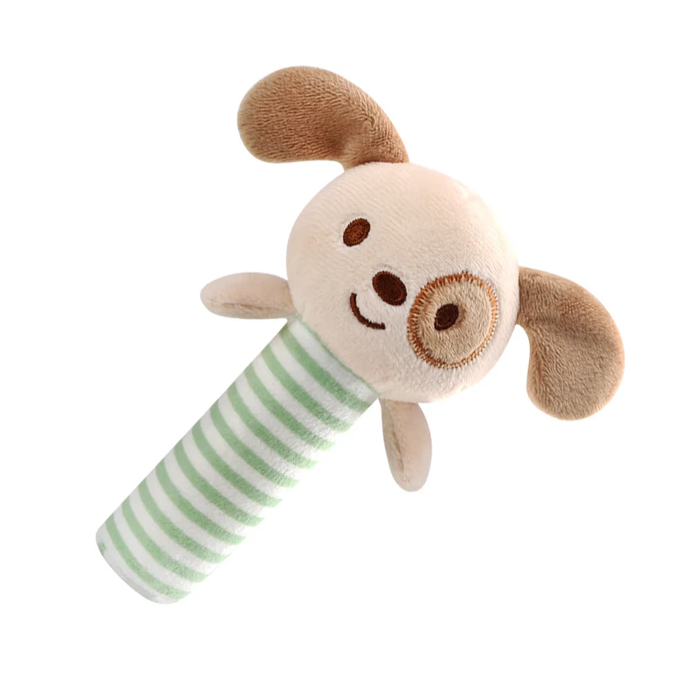 1Pcs Baby Handbell Cartoon Animal Soft Infant Appease Bed Hanging Bell Educational Rattle for 0-3 Years Old Development