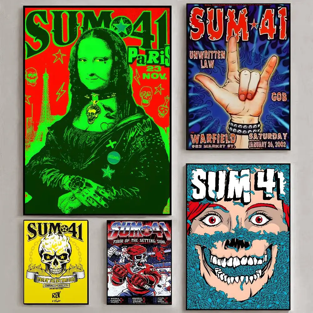 Rock Band Good S-SUM 41 Poster Art HD Canvas Advanced Aesthetic Printing Paper Wall Art for Living Room Home Decor