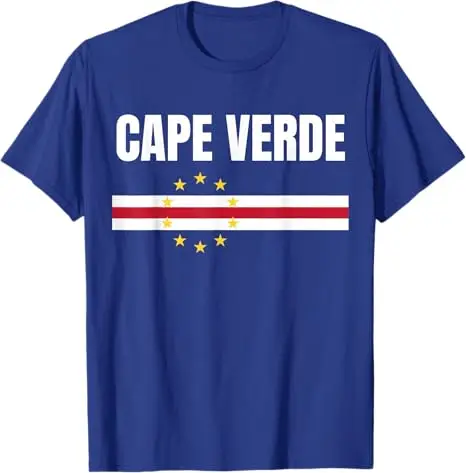 Kap Verde Kapverdianische Flagge Cabo Verde Souvenir T-Shirt, Y2k Flagge von Cabo-Verde - Klassisches Grafik-Trip-Shirt Afrika-Karten-T-Shirts – Detail 11