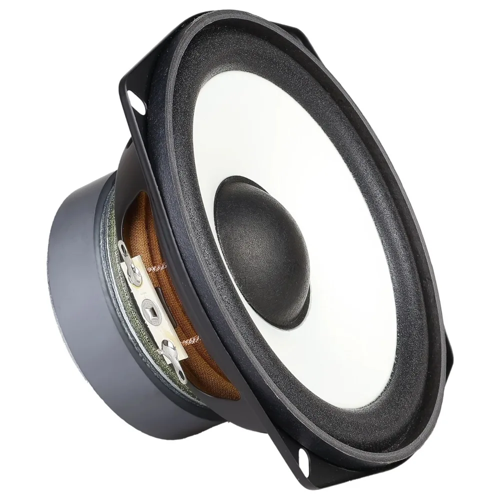 MW Audio 2 Stück 4,5" Tieftöner 8 Ohm 20W, 20mm Spule Weißer Schaumstoffkonus 119mm – Detail 6