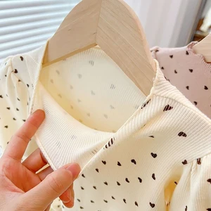 Camiseta de manga comprida edição coreana para meninas, meia gola alta, manga bolha, camisa de fundo versátil, blusa primavera e outono, nova 10 principais vendas blusa de escola - №5