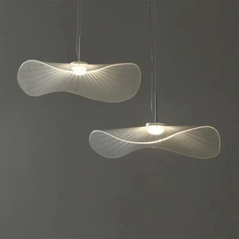 

Aluminum Led Light Pendant Creative Lotus Leaf Modelling White Modern Chandeliers Lamp for Living Dining Room Decor