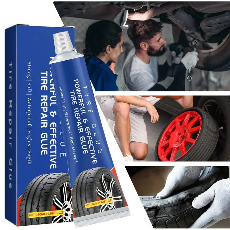 Tire Sidewall Repair 50ml Rubber Cement Glue Tire Repair Sealant Tire Leak Sealant Tire Repair Tools Tire Sealant For Car Motorc