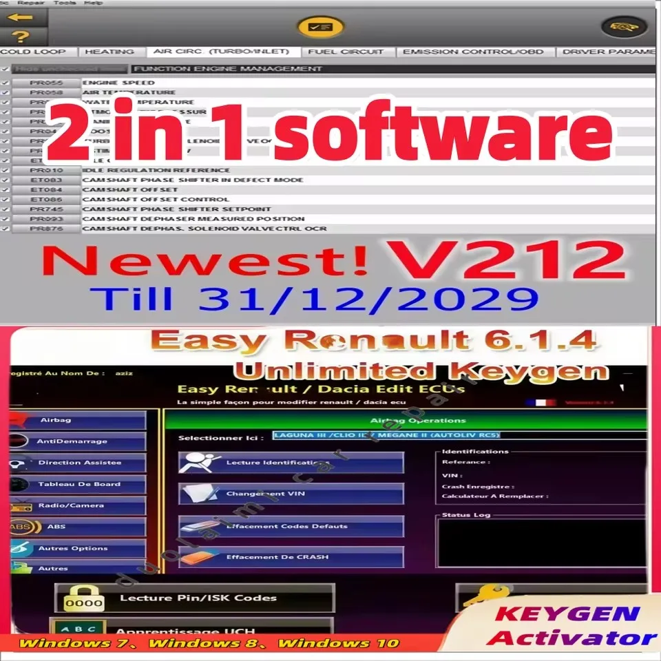 

2025 Hot Renaultes 6.1.4 Can Clip V212 Diagnostic Interface+Reprog V191+Pin Extractor V2+Dialogys V4.72