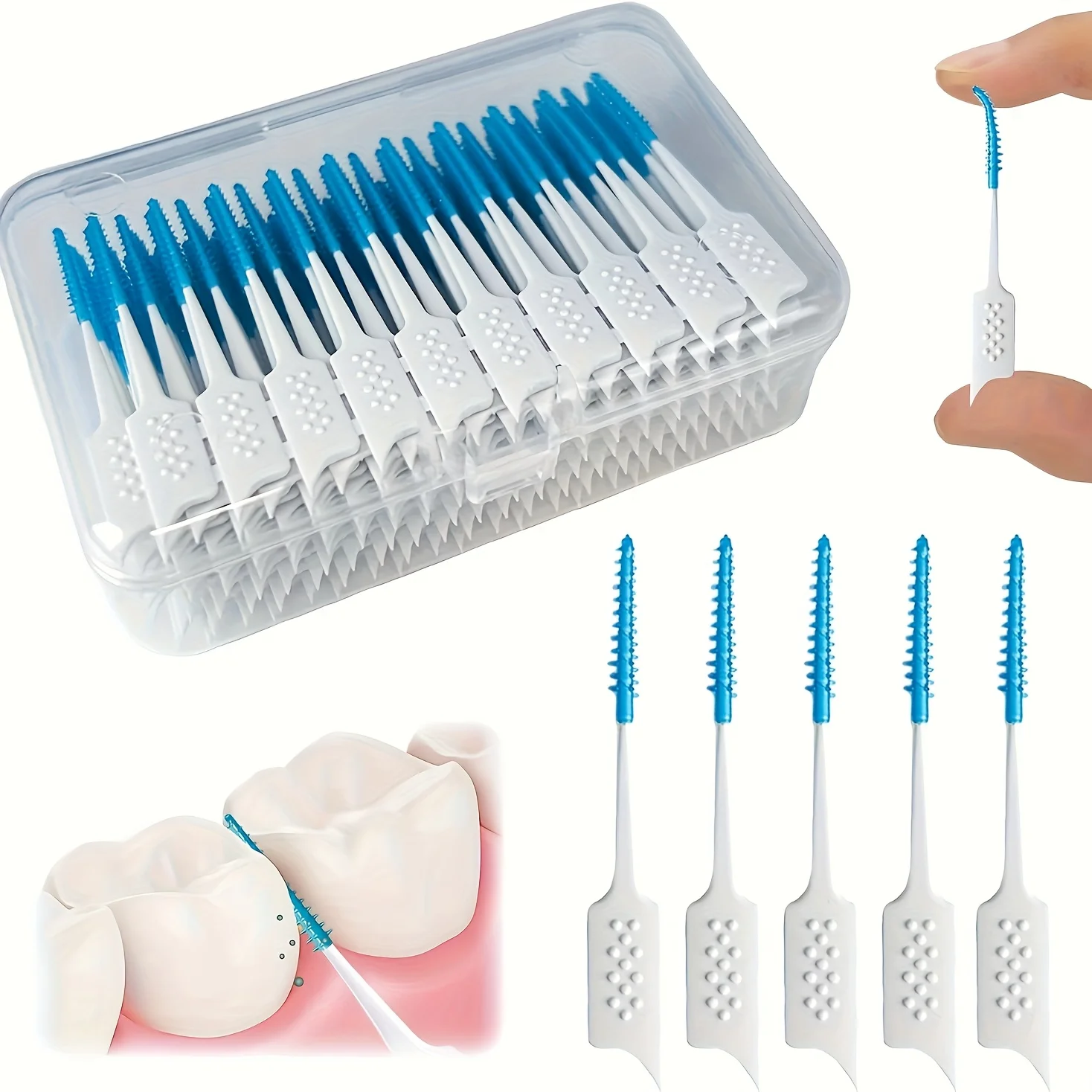 40/200 Units Soft Glue Interdental Brush, Interdental Brush, Interdental Brush, Orthodontic Specific Gap Brush, Disposable
