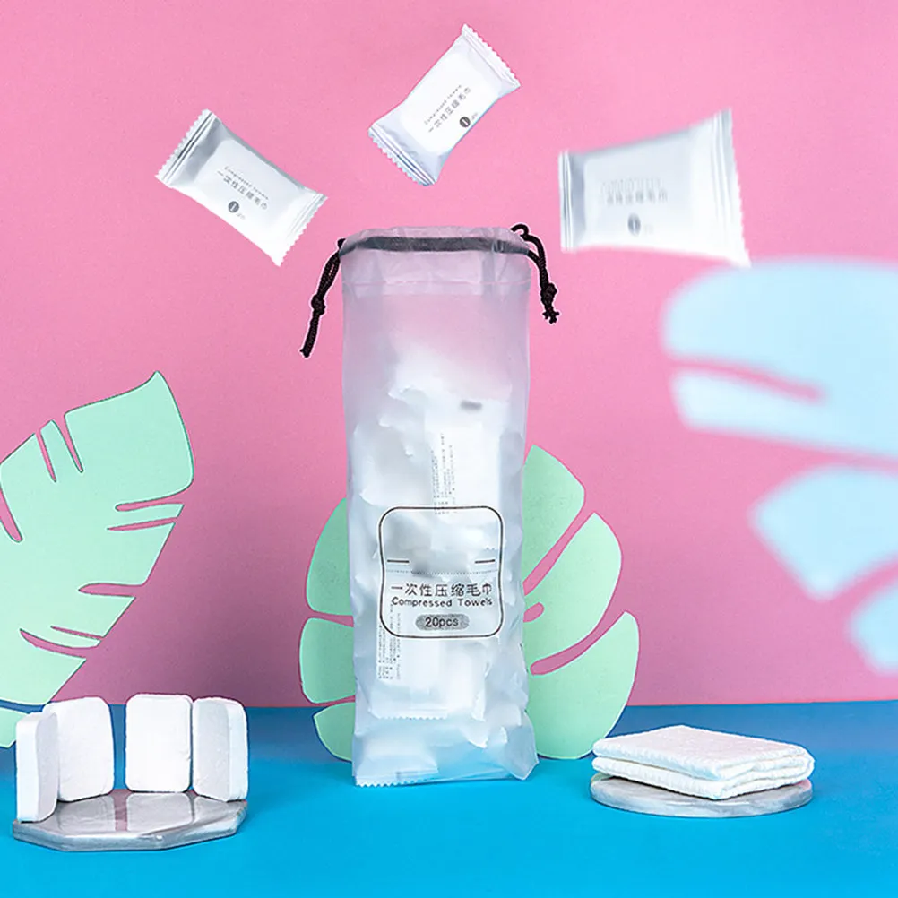 

20Pcs Thickened Compressed Cotton Disposable Towels for Facial Cleaning Travel Outdoor Portable Use Camping Hiking Essentials