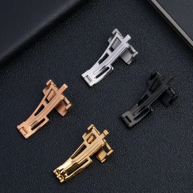 18mm Folding Clasp Stainless Steel Fold Buckle For AP Strap For Audemars Belt For Piguet Accessories Leather Rubber Watchband