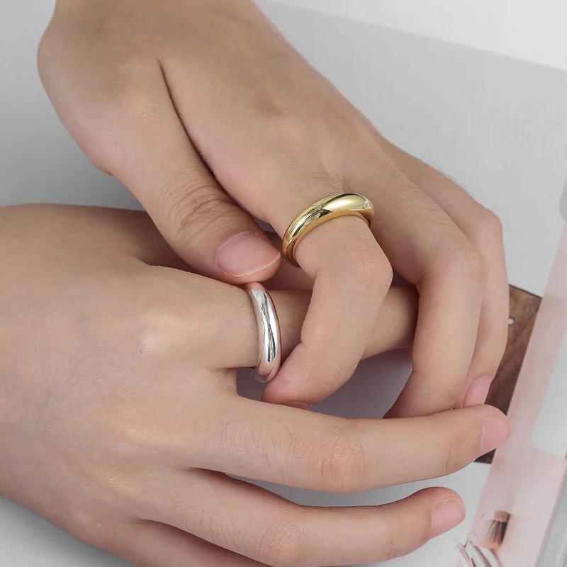 

925 Sterling Silver Rings for Women Ladies Trendy Gold Color Fine Jewelry Beautiful Finger Open Ring for Party Birthday Gift