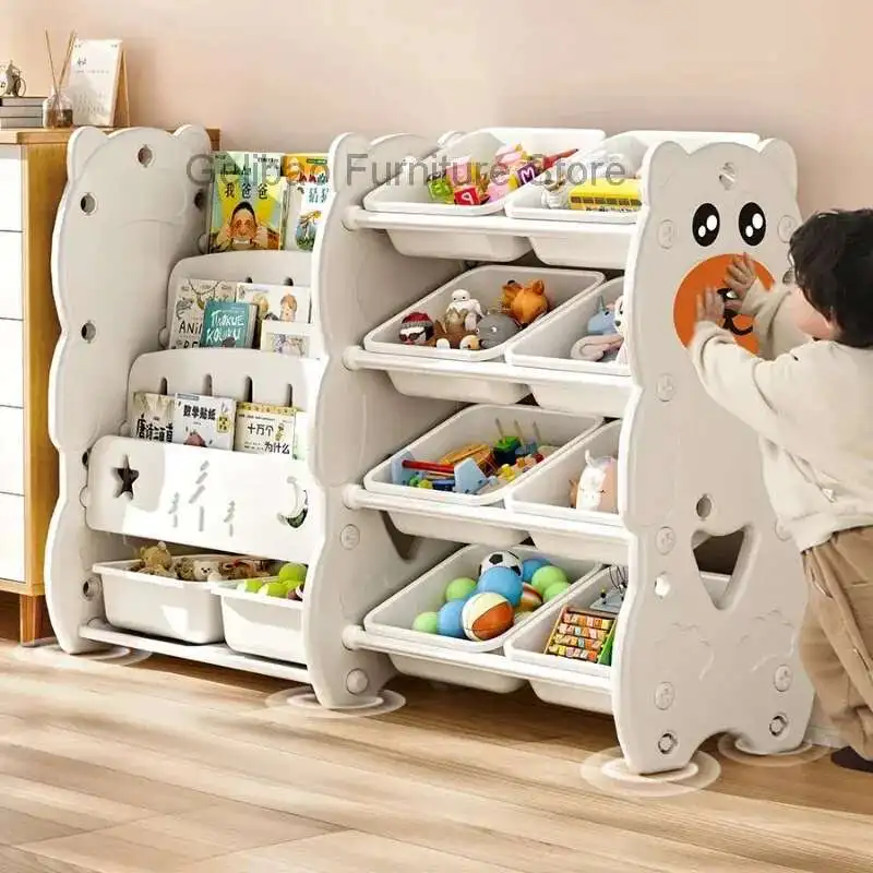 Large Desk Side Bookshelf Organizer Mobile Document Storage Rack Bookshelf Desk Storage Libreria Infantil Home Child Library