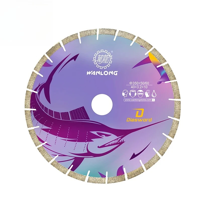 2025 hot sale TOP Quality WANLONG DiaSword Series Arix Silent Blade for Granite 14''/350mm with  cutting & long life Arix