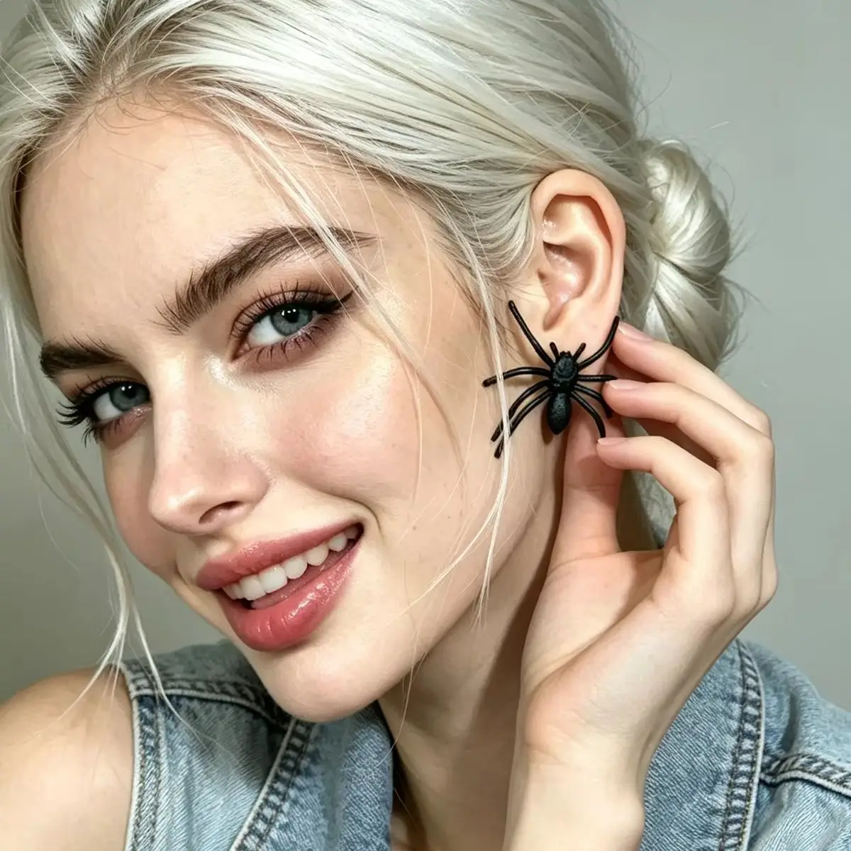 Sizeable Spider Earrings atypical Spider Studs for Those That Love Spider and Live for Goth Style, the Perfect Gift