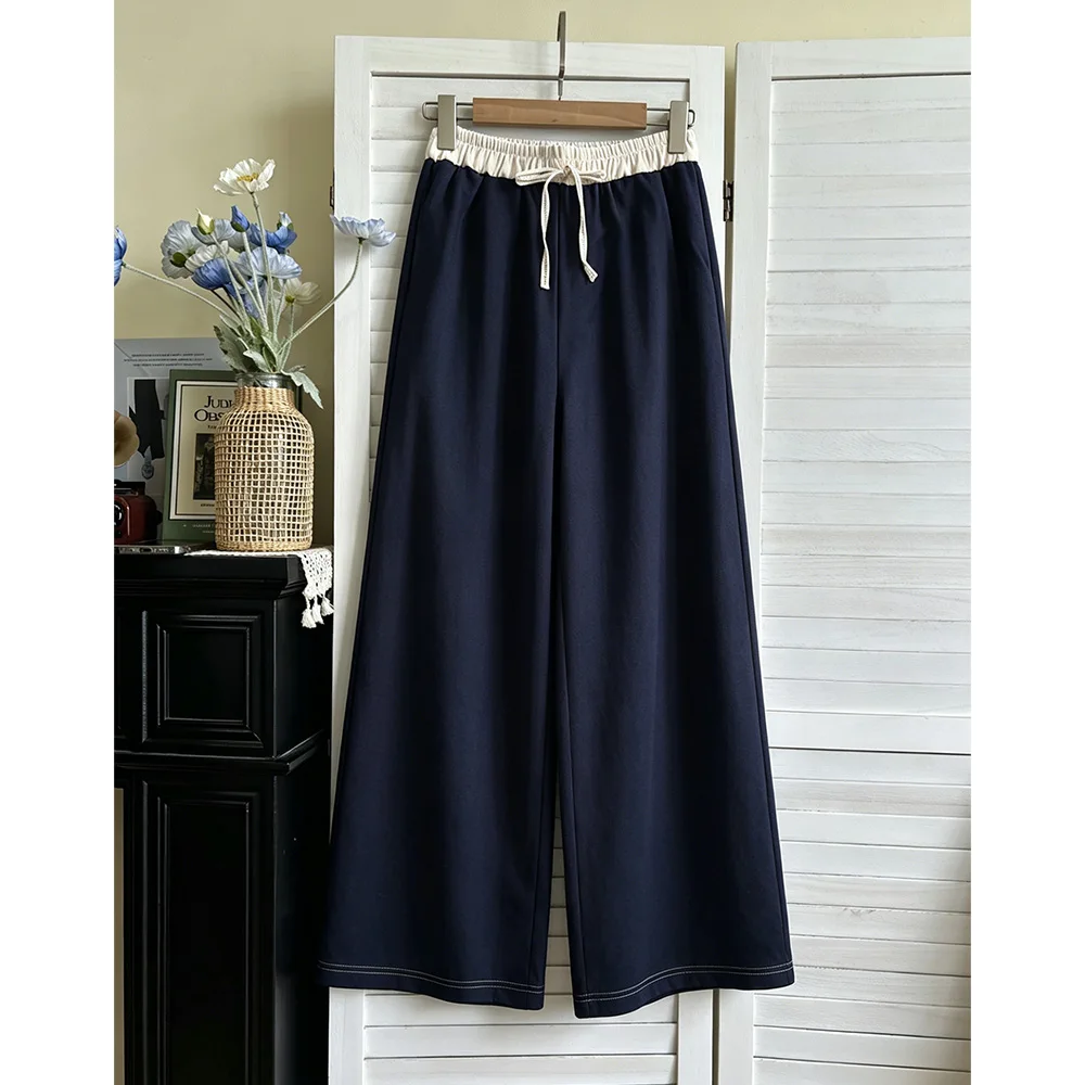 

Loose Straight Leg Pants Women's Casual Trousers Harlan Wide Leg Pants Korean Style Summer New Fashion plus Size