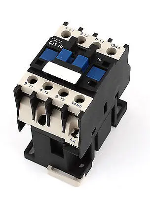 CJX2-1210 35mm DIN Rail Screw Terminals 3-Phase Motor Power Contactor AC 220V