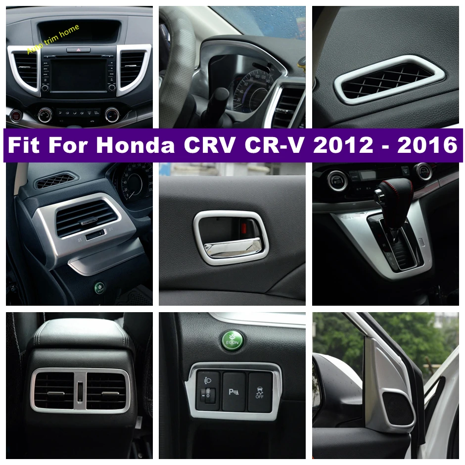 

Pillar A Speaker / Window Lift Button / Lights Control / Air AC Condition Outlet Cover Trim For Honda CRV CR-V 2012 - 2016 Matte