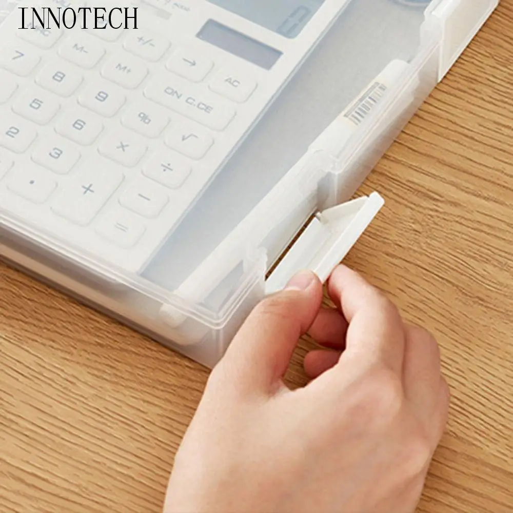

Transparent A4 File Box Durable Simple a5 Organize The Box Folder Portable a4 File Storage Box Desk Organization