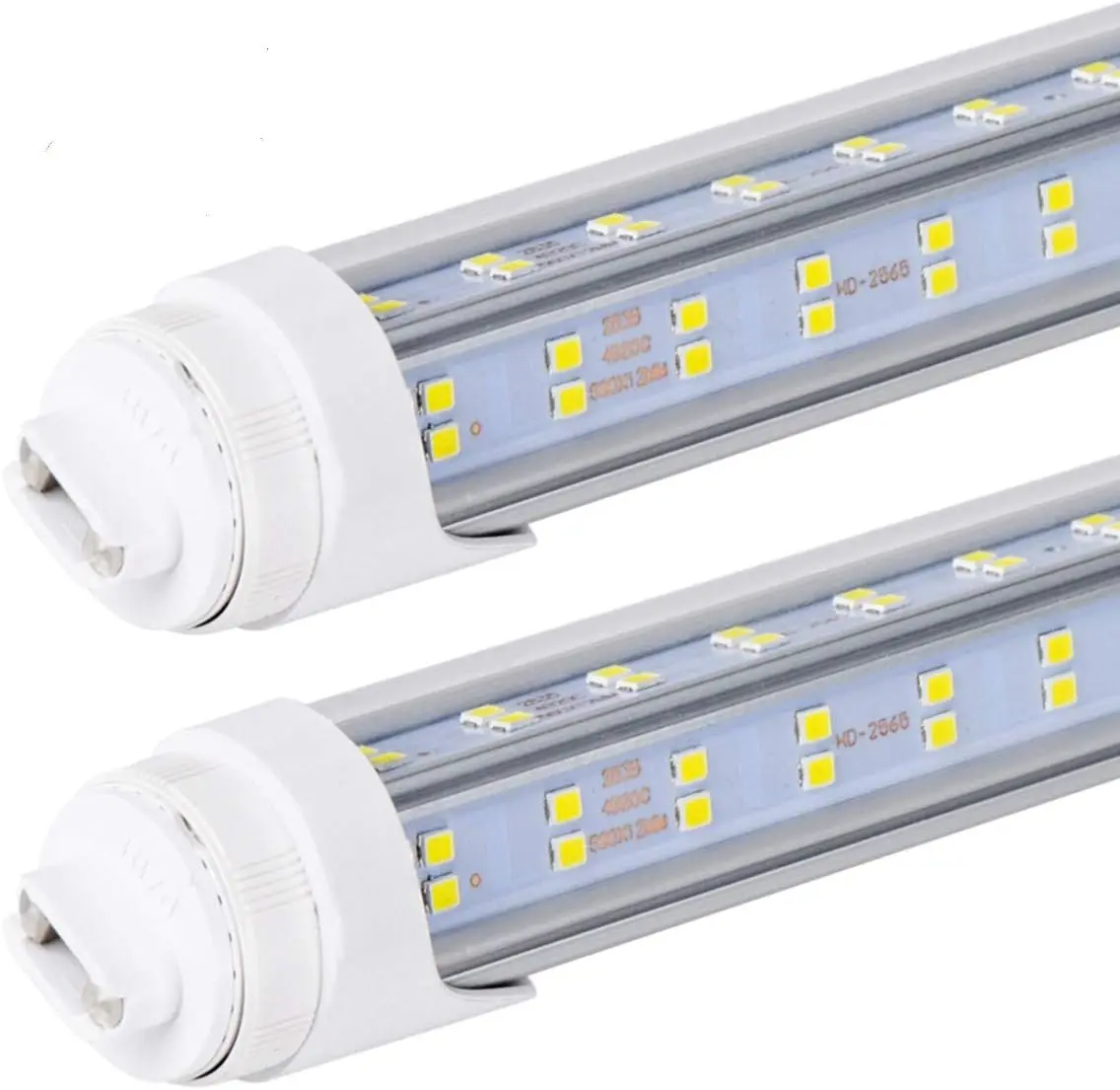 10 PCS LED Tube Light, 8 foot , 100W Rotate V Shaped, R17D/HO 8FT LED Bulb ,6000K Cold White, 14500LM, Clear Cover