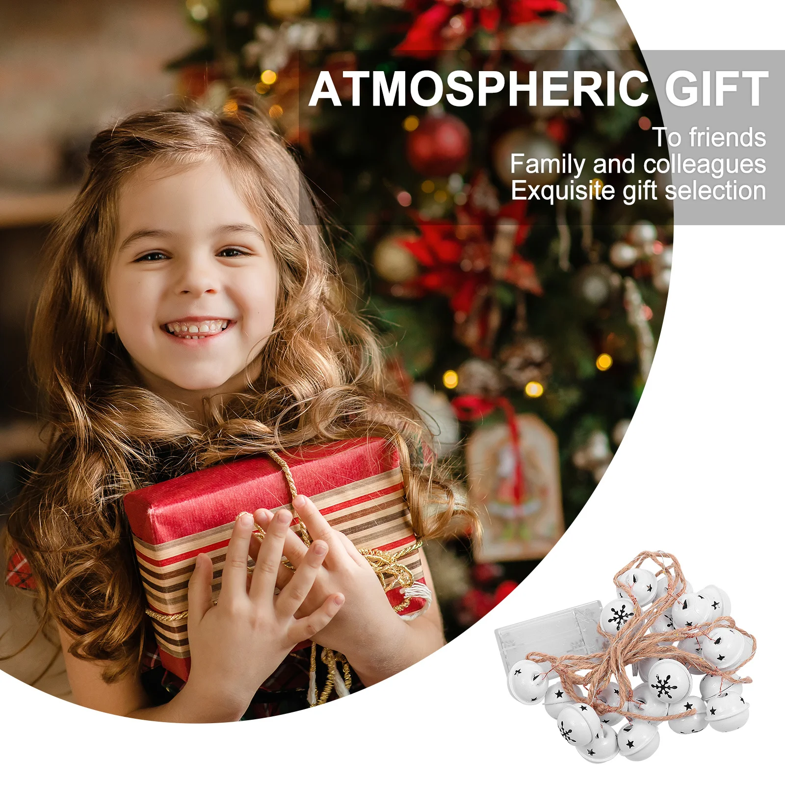 1Pcs LED String Light Christmas Decoration Small Bell Lamp Energy Efficient Warm Light for Display Christmas Lamp