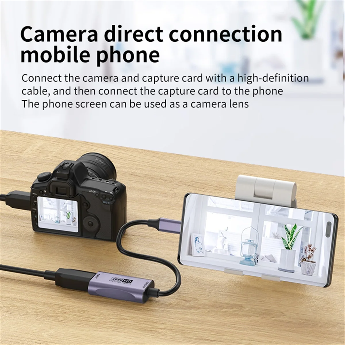 A07I Voor Telefoon Tablet Projector Camcorder MINI Naar-Compatibele Adapter Kabel 4K Video Capture Card Voor Vlog filmmaker DSLR