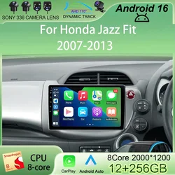 Android 16 Car Radio For Honda Jazz Fit 2007-2013 RHD Stereo Multimedia Video Player Carplay Auto GPS Navigation 2din Head Unit