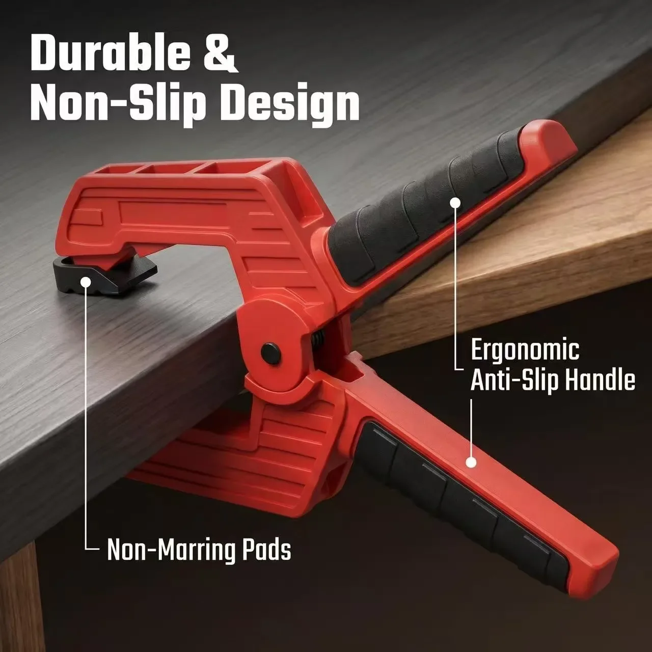 2 Pack A Type Quick Release Toggle Clamp Plastic Spring Clamp Heavy Duty Locking for Wood Metal Stone Plastic One Hand