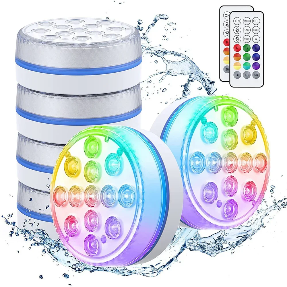 Nice 13LEDs Pool Light Underwater Swimming Pool Lighting Updated Submersible Light IP68 Outdoor Spotlight For Aquarium Fish Tank