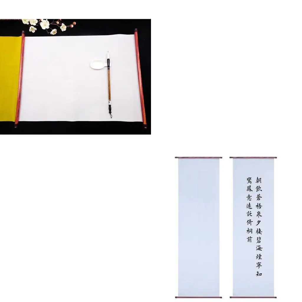 Reusable Blank Chinese Calligraphy Water Paper Cloth Magic Cloth Blank Writing Cloth Roll Strong Water Absorption Dry Quickly