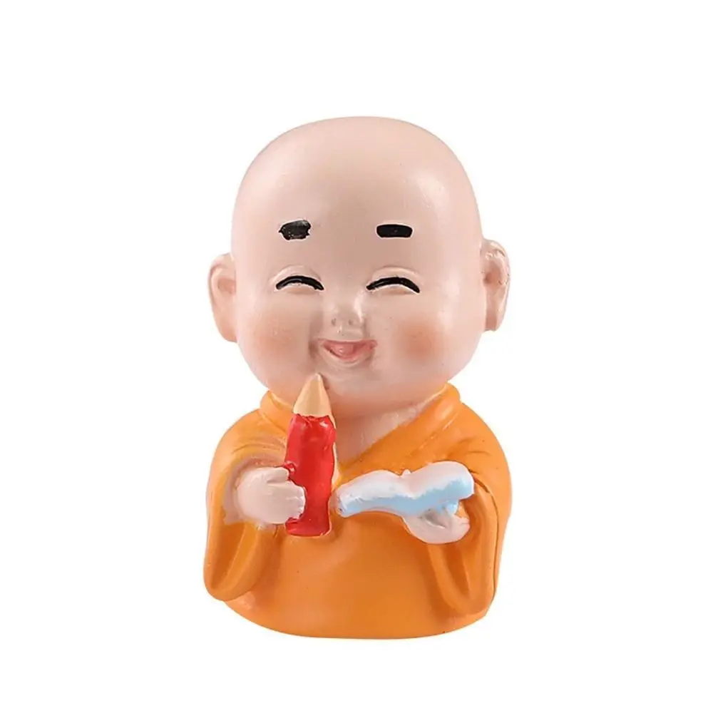 Small Monk Cute Car Decoration Micro Landscape DIY Desktop Decor Mini Figurine Small Ornament Garden Trinkets Buddha Ornaments