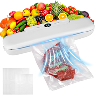 220V Vacuum Sealer Automatic Food Sealer Machine Air Sealing System For Food Preservation One-Touch With 10 Vacuum Bags