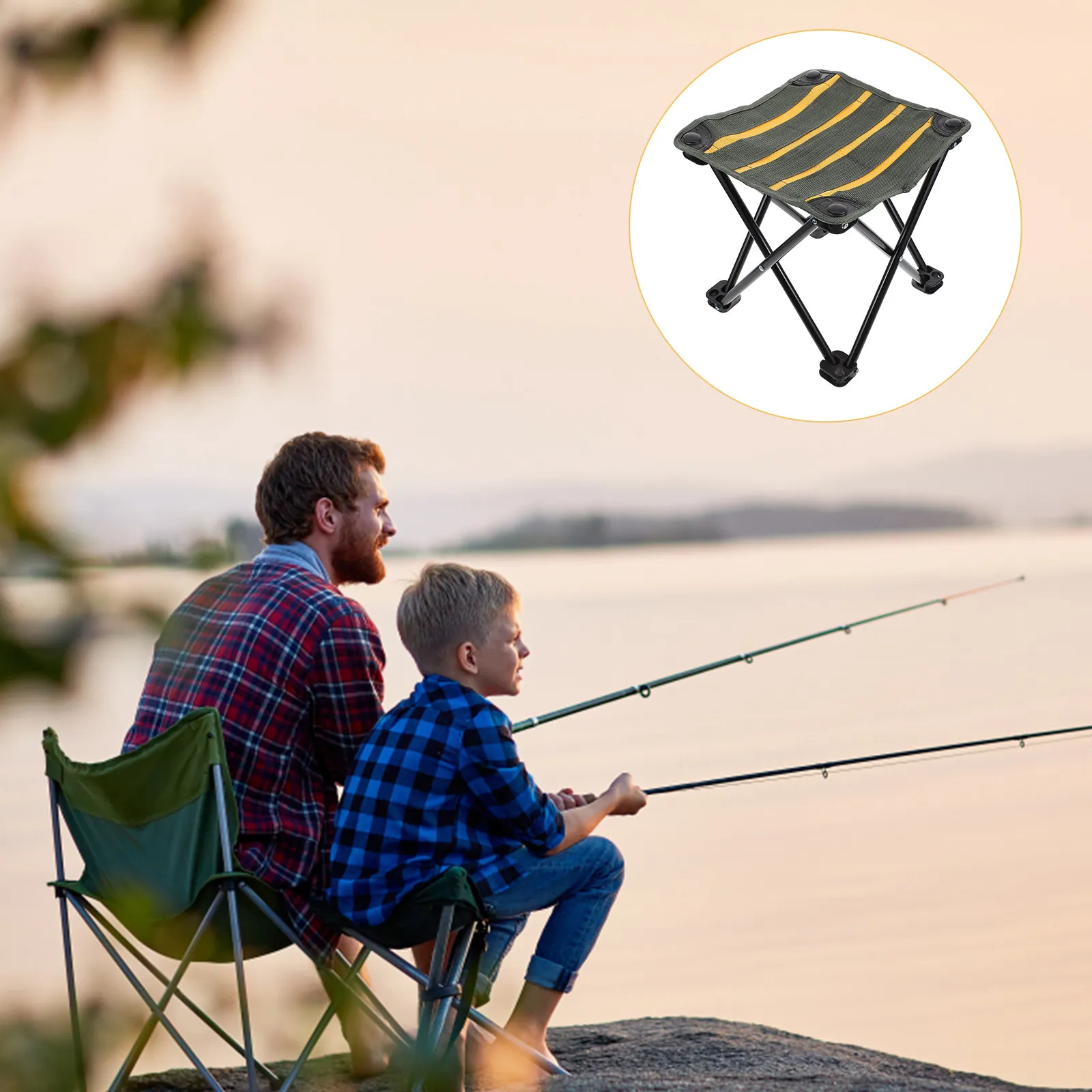 

Складное кресло для рыбалки, большой размер 30x30x28 см, портативное, компактное, складное сиденье для кемпинга, рыбалки на природе, сада