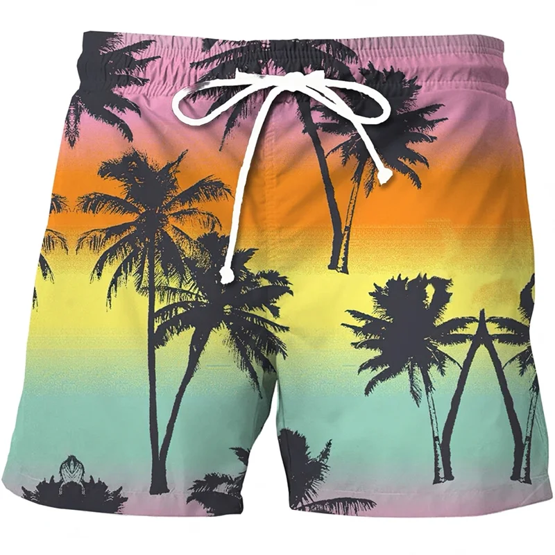 Summer Beach Cute Board Shorts Men\'s Floral Hawaiian 3D Swimsuit Surfing Big Size Swimwear Pants Men Swimming Trunk Swim Wear