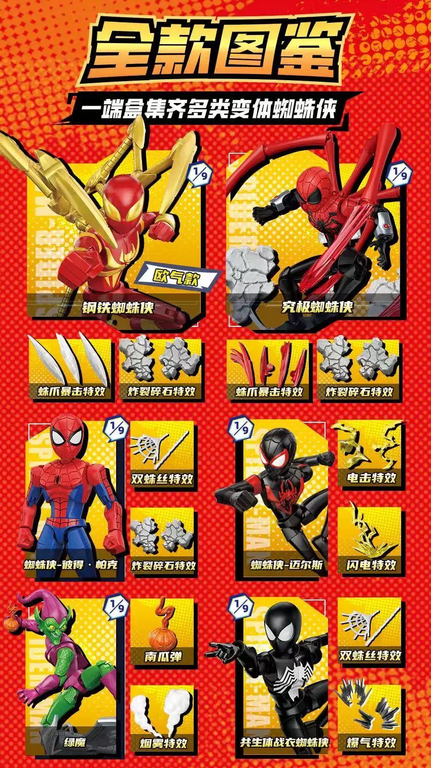 Keeppley Original Marvel Avengers Spider-Man Bausteine Spielzeug Action Anime Figur Zusammengebautes Modell Schreibtisch-Dekoration Geschenke für Fans – Detail 10