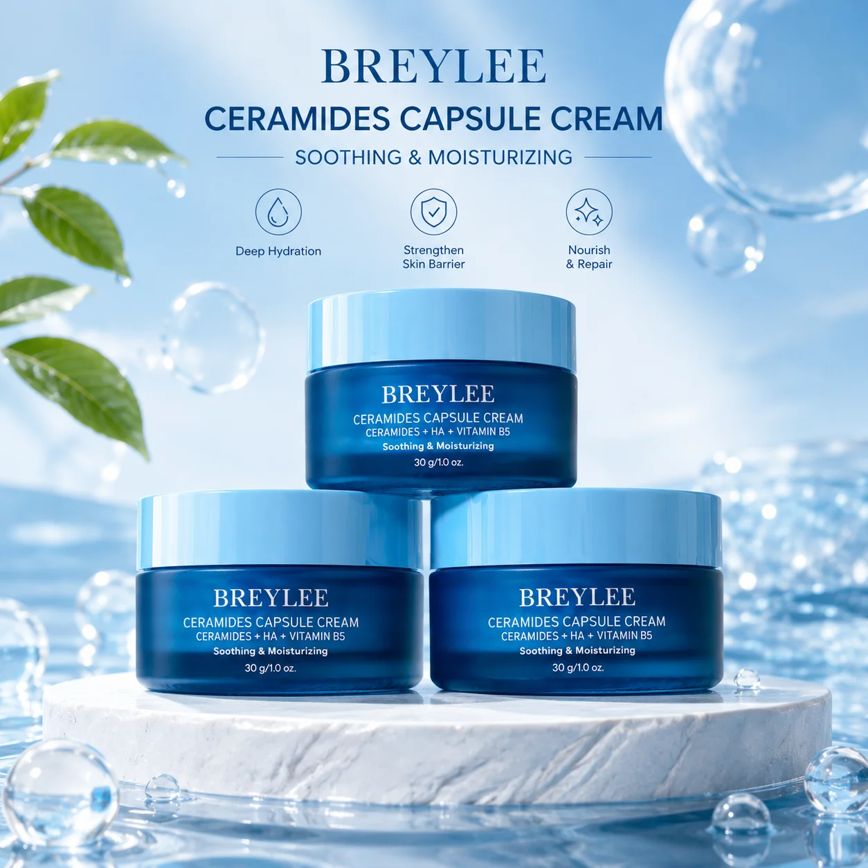 BREYLEE VITAMIN C Feuchtigkeitsspendende, Straffende und Aufhellende Kapselcreme 30G – Detail 1