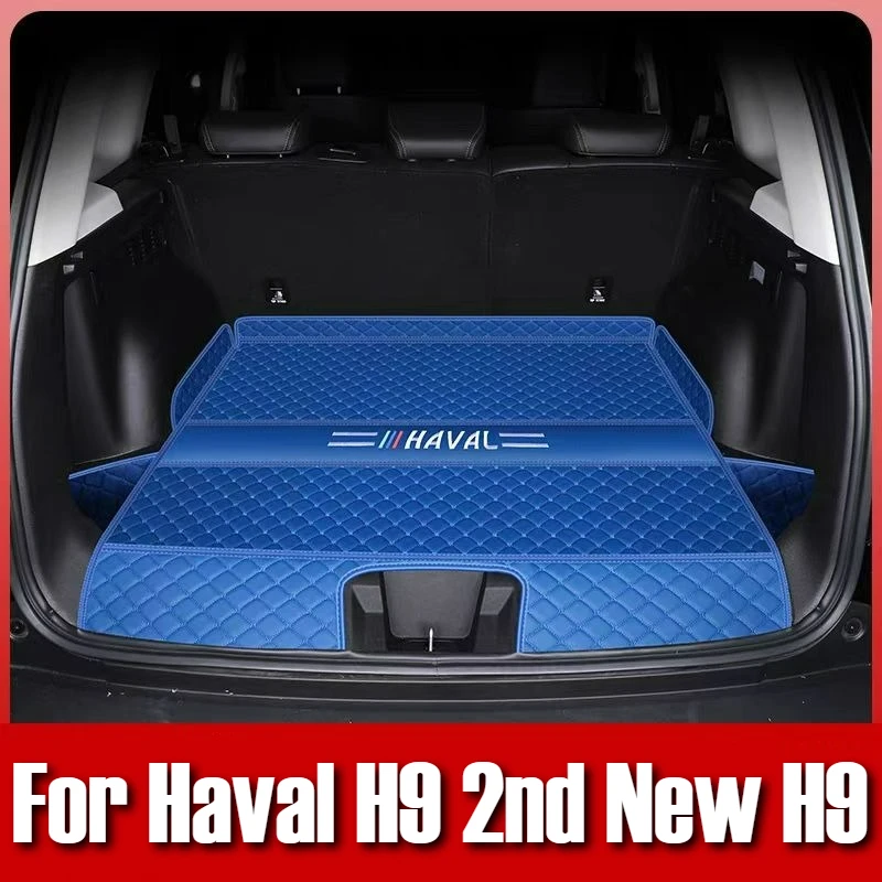 

Автомобильные аксессуары 2024 2025 для Haval H9, 2nd New H9, защита багажника, коврик из искусственной кожи, водонепроницаемая подкладка для багажника, ковры