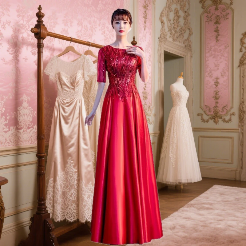 

Chorus Costume Female Long Dress Host Youth Graduation Evening Dress Student Choir Stage Conductor Costume Luxury Evening Gowns