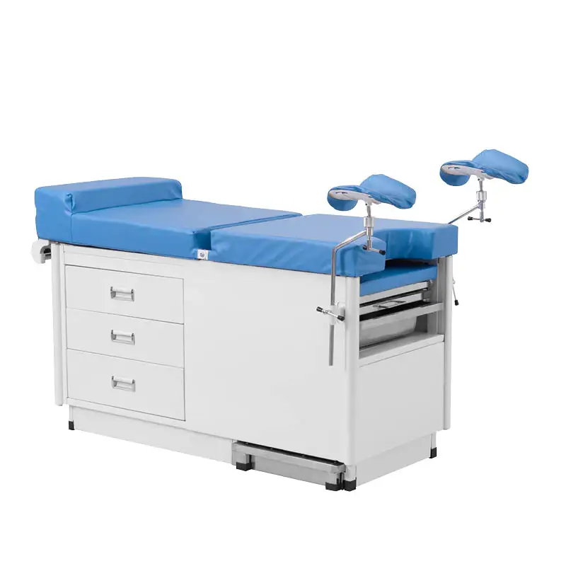 Hospital examination bed manual delivery sofa with drawer