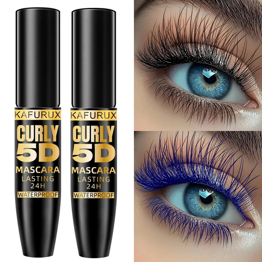 5D Mascara Thick Curl Waterproof Natural Lenthen Eyelash 9 Colors Blue White Green Pink Black Eye Makeup Korean Cosmetics