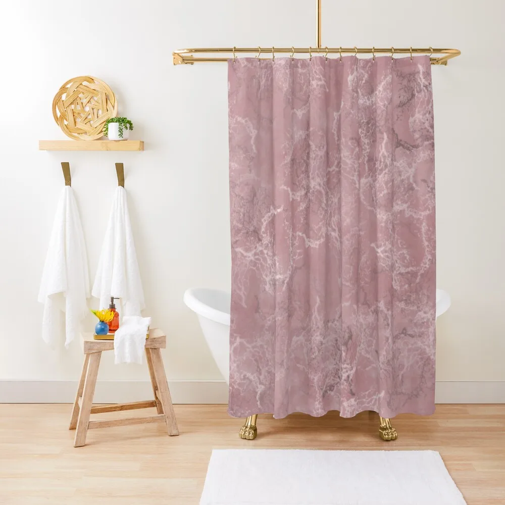 

Salmon Pink Abstract Texture Shower Curtain For Shower Window Shower Bath Anime Bathroom Curtain