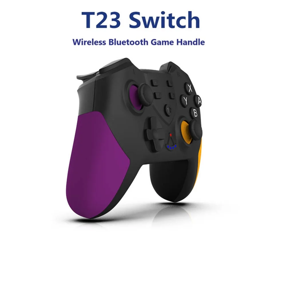 T23 Switch Wireless Bluetooth Game Handle with 6-axis Body Gyro Vibrating Band to Wake Up Macro Programming Gyroscope Function