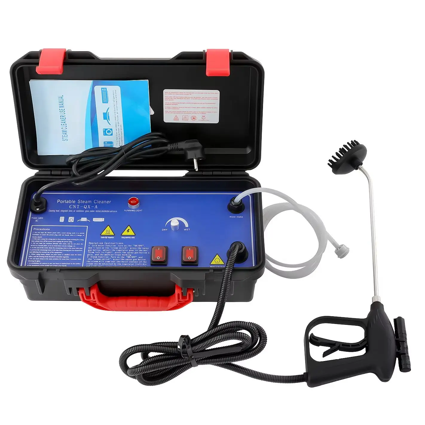 Máquina de limpieza a vapor de alta presión de 220V y 3000W, máquina de limpieza a vapor presurizada multiusos, limpiador portátil de 2-3,5 bar para limpiar grasa, manchas, polvo y suciedad