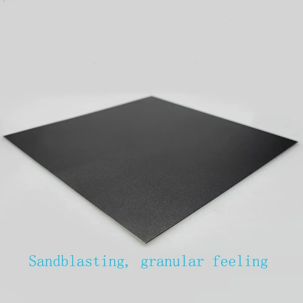 Black Sandblasted Surface Anodized Aluminum Flat Plate Decorative signage DIY panel Sheet 100x100 200x200 200x300 Thick 0.8~2mm