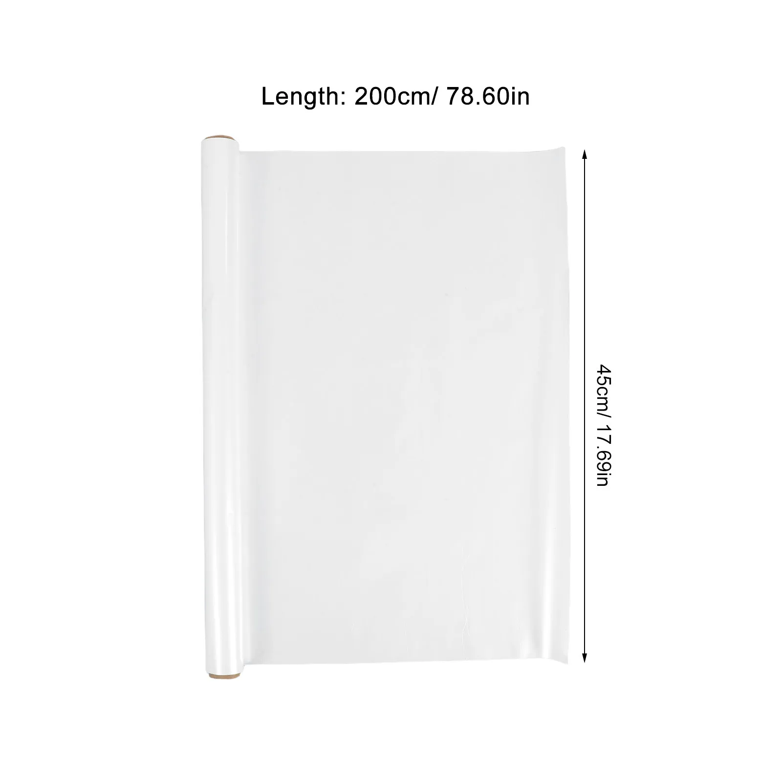 2 Roll Adhesive Whiteboard Paper 45Cm Wide 2M Long Erasable Reusable Wall Decal Smooth Surface for Meetings Planning Classroom