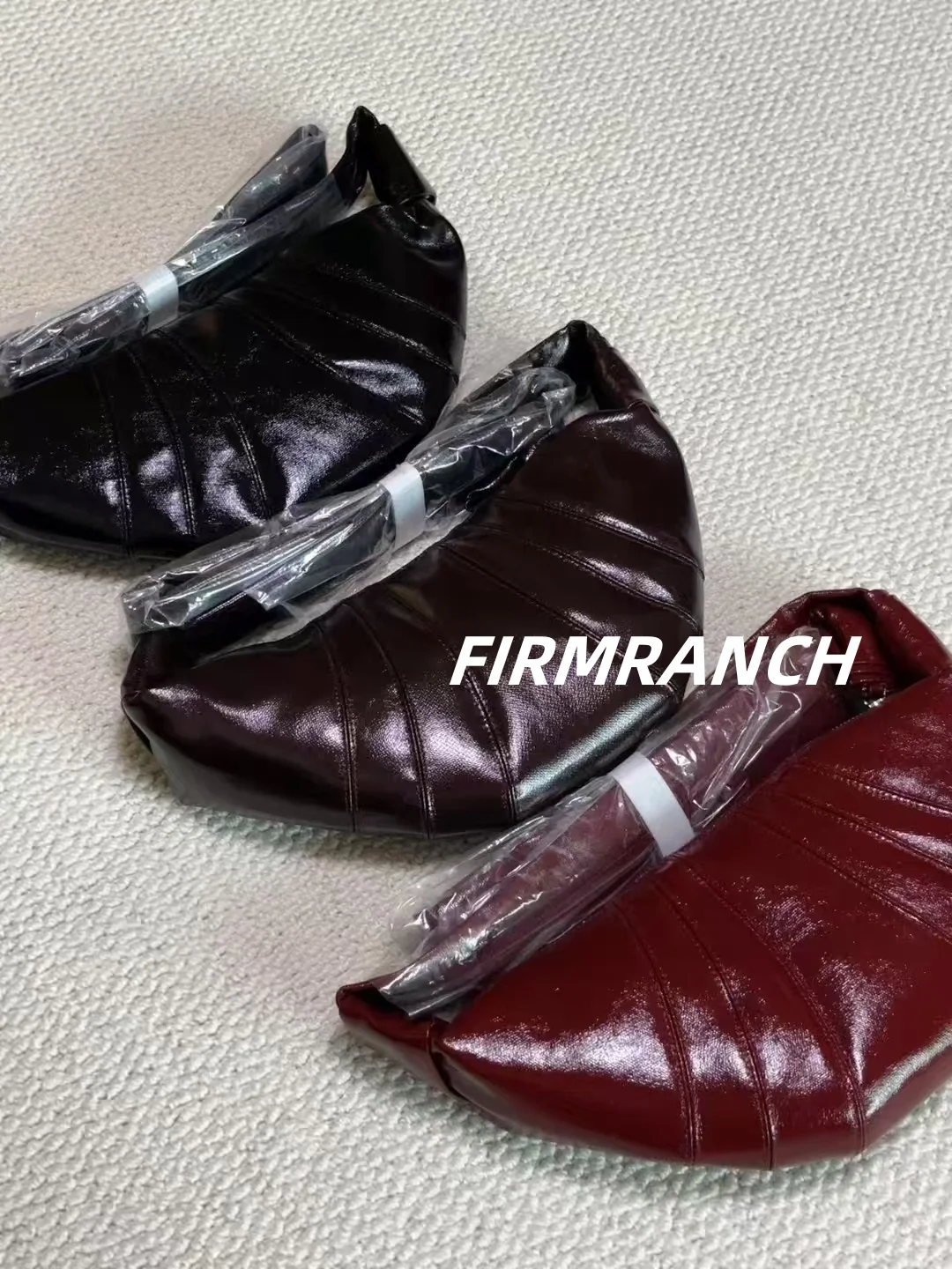 

FIRMRANCH Street Snap Trendy Bright Linen Coating Fashion Knot Design Unisex Style Crossbody Bag Croissant Purse For Woman Hobos