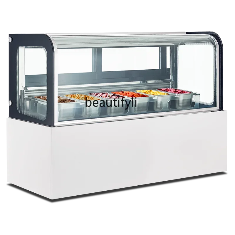 Facial ice cream display cabinet Small air-cooled frozen ice cream cabinet Commercial hard ice cream stick freezer