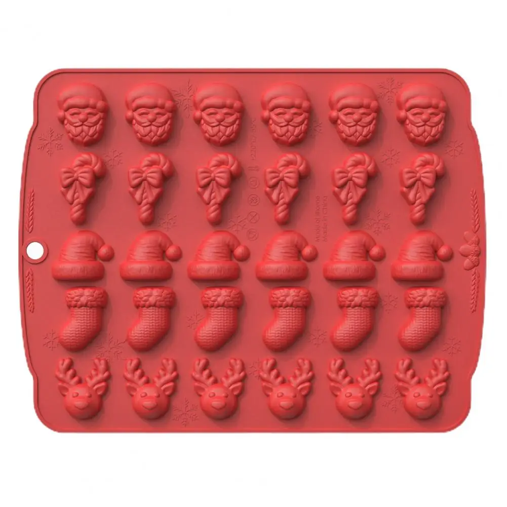 Non-stick Silicone Baking Mold Set para o Natal, Molde de sobremesa, versátil, doces, chocolate para biscoito