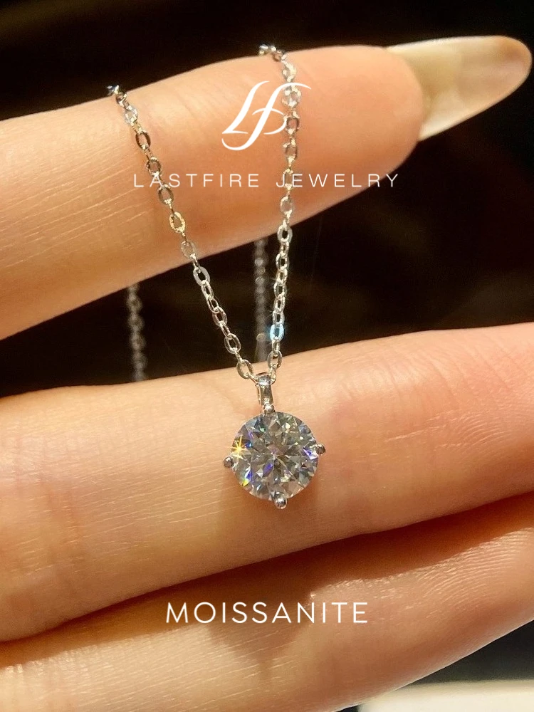 

1-3ct Real Moissanite Diamond Necklace for Woman Wedding Daily Wear Party Original 925 Sterling Silver Luxury Fine Jewelry