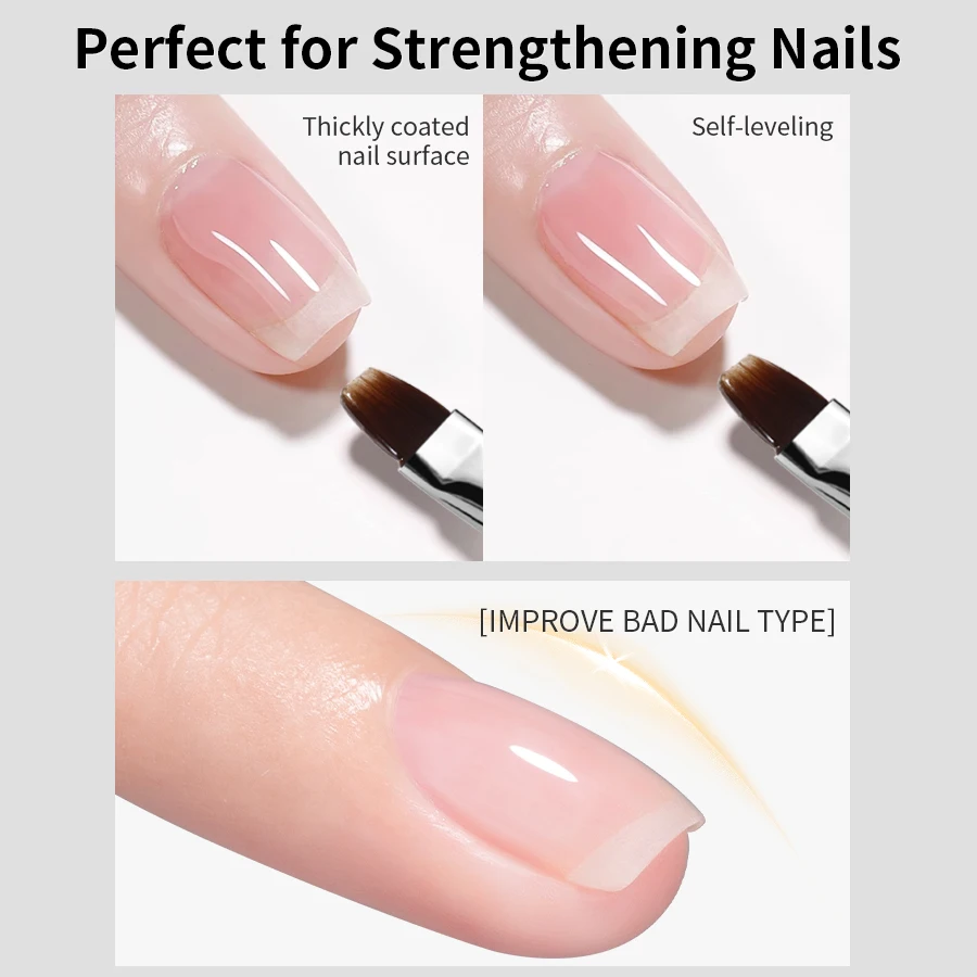 RSNAIL 15 جرام واضح بناء قاعدة هلام منشئ جيل للأظافر البولندية تقوية قاعدة معطف نقع قبالة الأشعة فوق البنفسجية LED هلام التجفيف السريع تمديد هلام